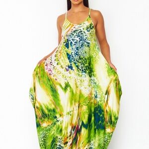 Cami Strap Harem Maxi Dress w/Pockets